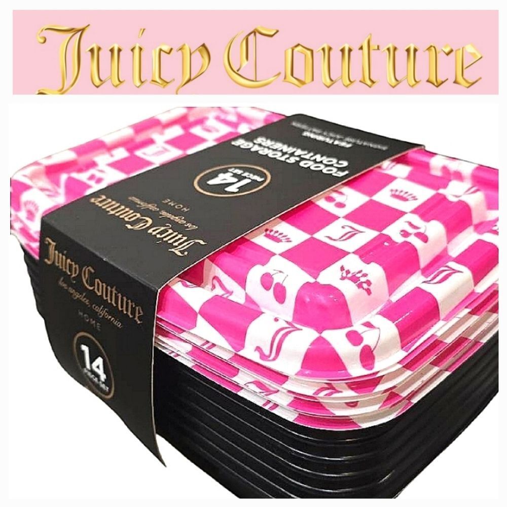 Juicy Couture Home J, Cherries, & Crown Logo 14-PC Food‎ Storage Containers